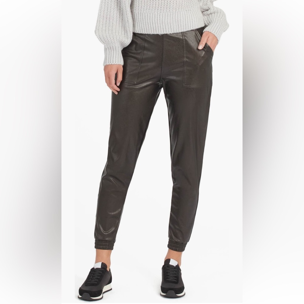 NWT, never worn Spanx faux leather jogger pants